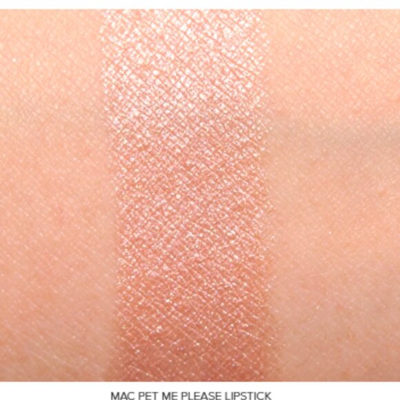 Limited Edition MAC Alluring Aquatics Frost Lipstick Pet Me Please-Nude metallic - Picture 3 of 14